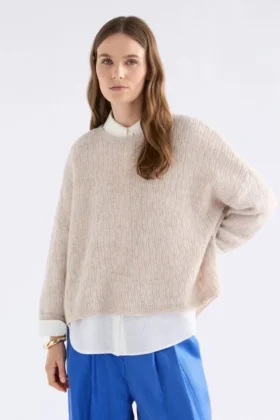 Agna Pattern Sweater Ecru