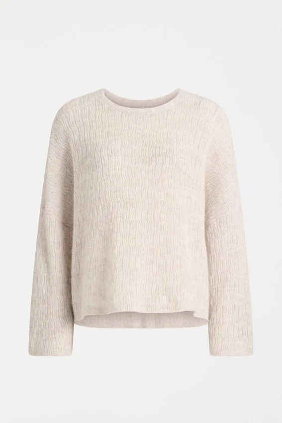 Agna Pattern Sweater Ecru Agna Pattern Sweater Ecru