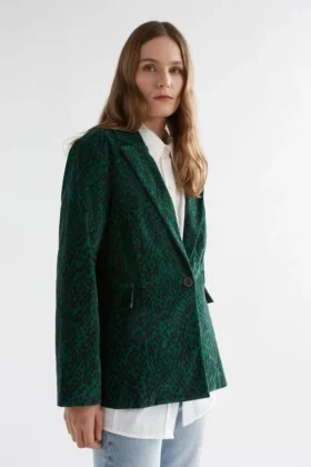 Altes Jacket Green Sinda Print