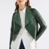 Fine Leather Jacket Milan Green Fine Leather Jacket Milan Green