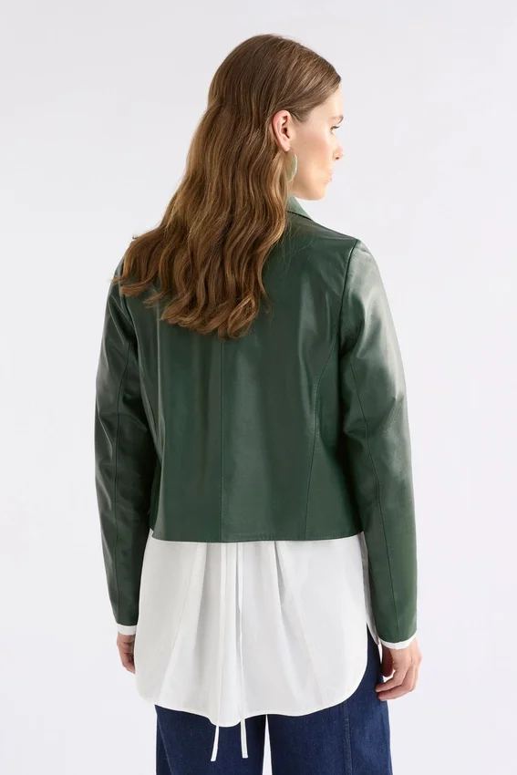 Fine Leather Jacket Milan Green Fine Leather Jacket Milan Green