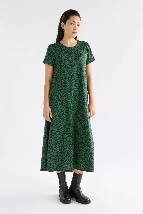 Haki Dress Green Sinda Print Haki Dress Green Sinda Print