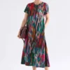 Haki Dress Mella Print Haki Dress Mella Print