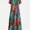 Haki Dress Mella Print Haki Dress Mella Print