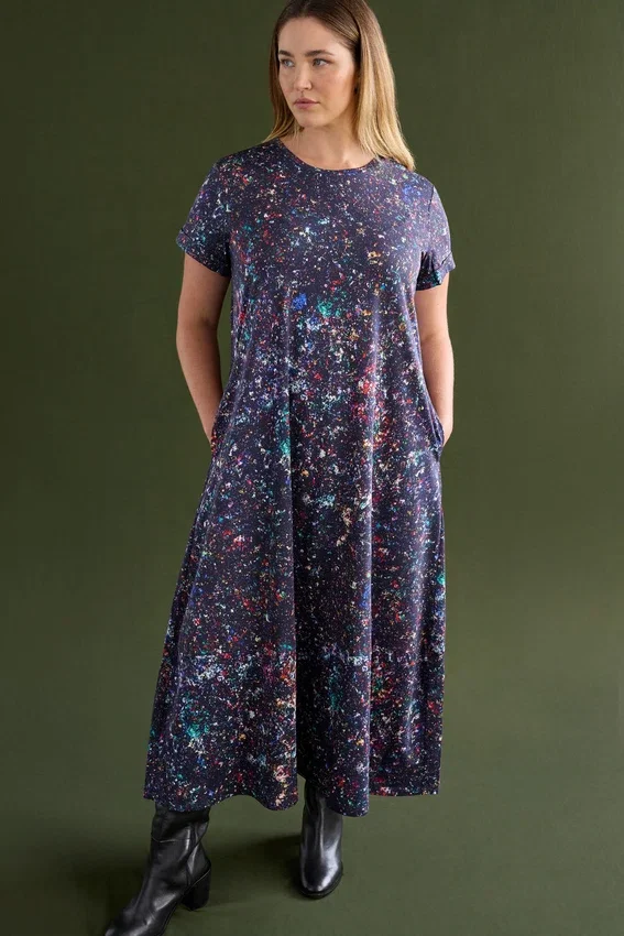 Haki Dress Tola Print Haki Dress Tola Print