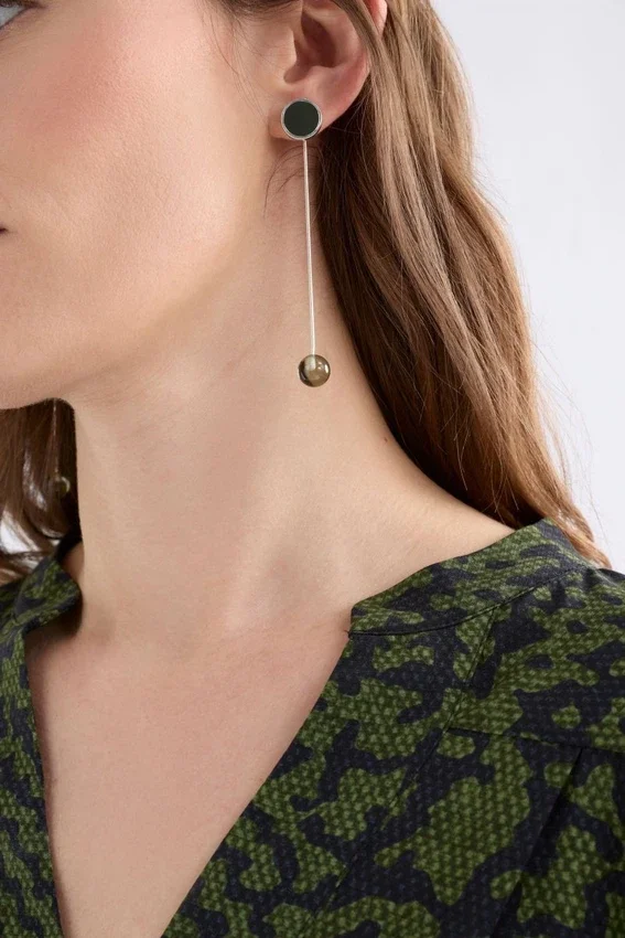 Laspar Long Drop Earring Laspar Long Drop Earring