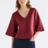 Llinen Light V Neck Top