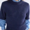 Luft Lurex Knit Top Navy Copper Luft Lurex Knit Top Navy Copper