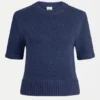 Luft Lurex Knit Top Navy Copper Luft Lurex Knit Top Navy Copper