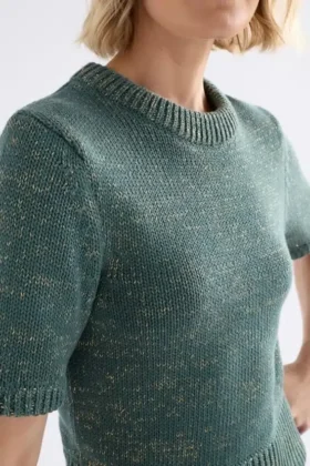 Luft Lurex Knit Top Sage Gold