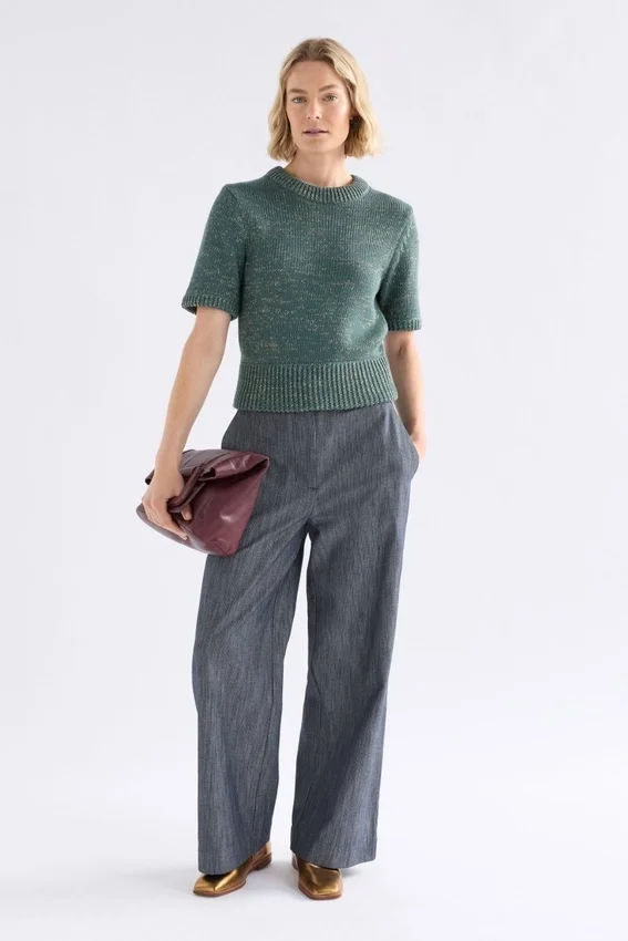 Luft Lurex Knit Top Sage Gold Luft Lurex Knit Top Sage Gold