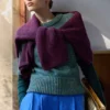 Luft Lurex Knit Top Sage Gold Luft Lurex Knit Top Sage Gold