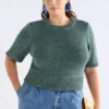 Luft Lurex Knit Top Sage Gold Luft Lurex Knit Top Sage Gold