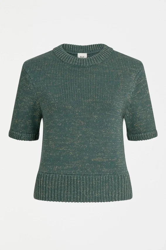 Luft Lurex Knit Top Sage Gold Luft Lurex Knit Top Sage Gold