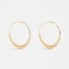 Solf Metallic Hoop Earring Solf Metallic Hoop Earring