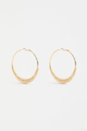 Solf Metallic Hoop Earring