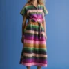 Tilko Linen Shirt Dress Lysbro Print Tilko Linen Shirt Dress Lysbro Print