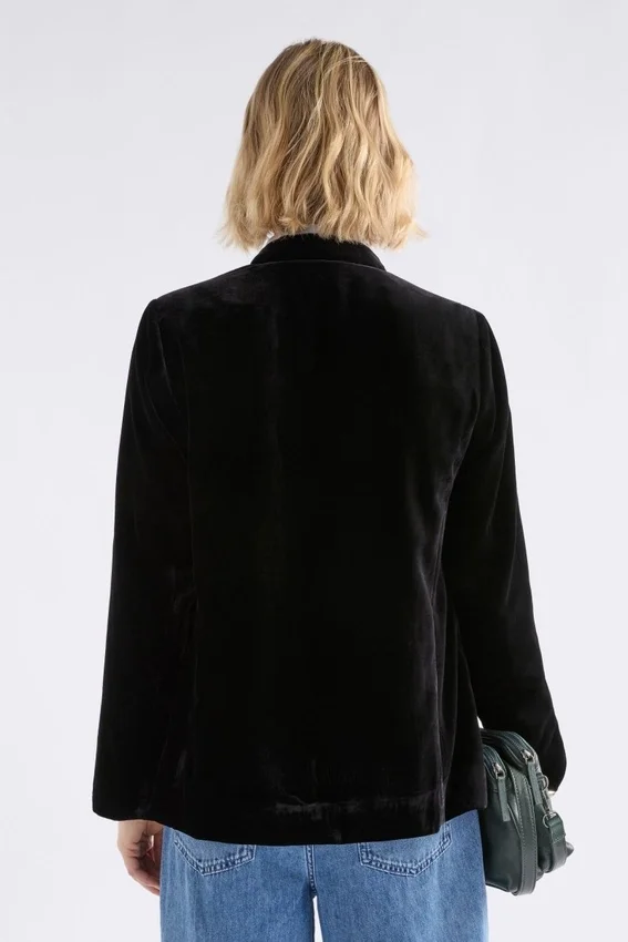 Velvet Soft Blazer Jacket Black Velvet Soft Blazer Jacket Black
