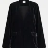 Velvet Soft Blazer Jacket Black Velvet Soft Blazer Jacket Black