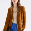 Velvet Soft Blazer Jacket Golden Velvet Soft Blazer Jacket Golden