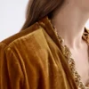 Velvet Soft Blazer Jacket Golden Velvet Soft Blazer Jacket Golden