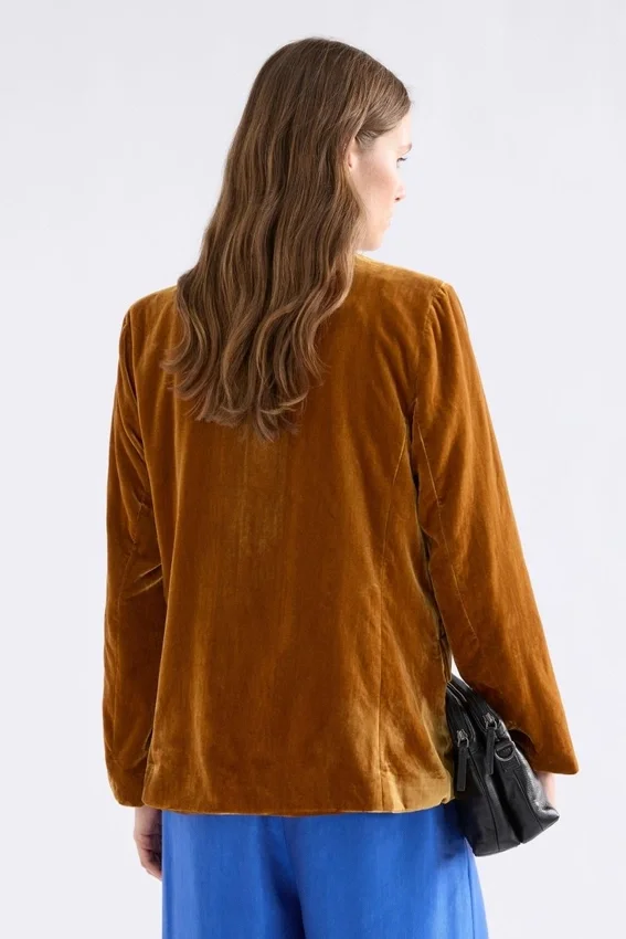 Velvet Soft Blazer Jacket Golden Velvet Soft Blazer Jacket Golden