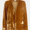 Velvet Soft Blazer Jacket Golden Velvet Soft Blazer Jacket Golden